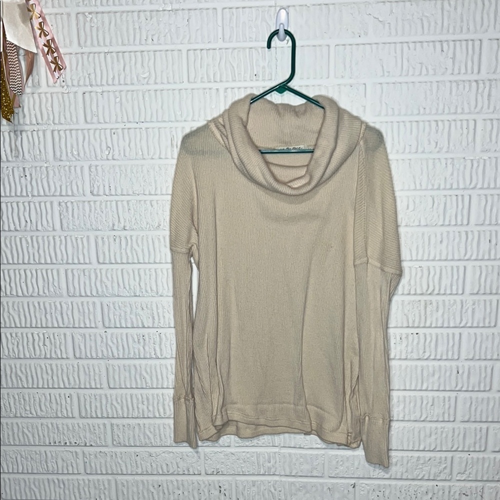 We The Free Cozy Cream Cowl Neck Sweater